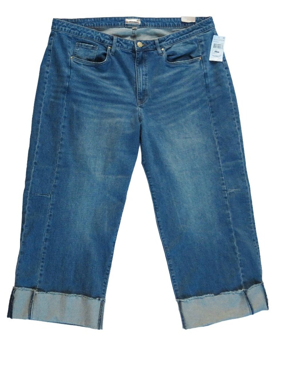 NWT Kut From The‎ Kloth Meg Fab Ab Wide Leg Cuffed Jeans 22W
